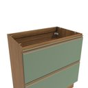 Ver imagem 5 de Balcão 2 Gavetas Kappesberg Celeste 100% Mdf Nogueira/ Verde Oliva 80cm