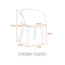 Ver imagem 5 de Cadeira Polipropileno Toledo Fratini Bege/Fendi