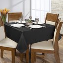 Ver imagem 3 de Toalha de Mesa 4 Lugares Térmica 1,40m X 1,40m Quadrada Impermeável Cozinha Jantar Preto