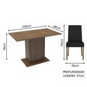 Ver imagem 3 de Conjunto Sala de Jantar Mesa Tampo de Madeira 2 Cadeiras Rustic/oxford Manu Madesa