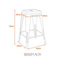 Ver imagem 2 de Banqueta Alta Industrial em Aço Tolix Espresso Móveis