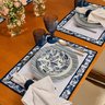 Conjunto Completo Mesa Posta Portina - Azul da Casa Porcelana sem Talheres - 28 Peças - 2