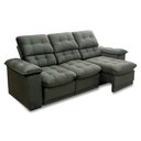 Ver imagem 5 de Sofá Retrátil Reclinável Atenas 2,30m Suede Velut Cinza C/ Molas no Assento - King House