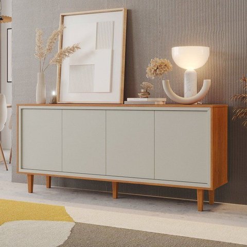 Buffet Aparador 4 Portas 180cm em MDF para Sala de Jantar Delux
