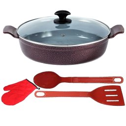 Frigideira Cereja Antiaderente Cerâmica Talher Luva 03 30cm - 1