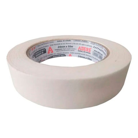 Fita Crepe Uso Geral 24mm X 50m Caixa com 60 Unidades Adere
