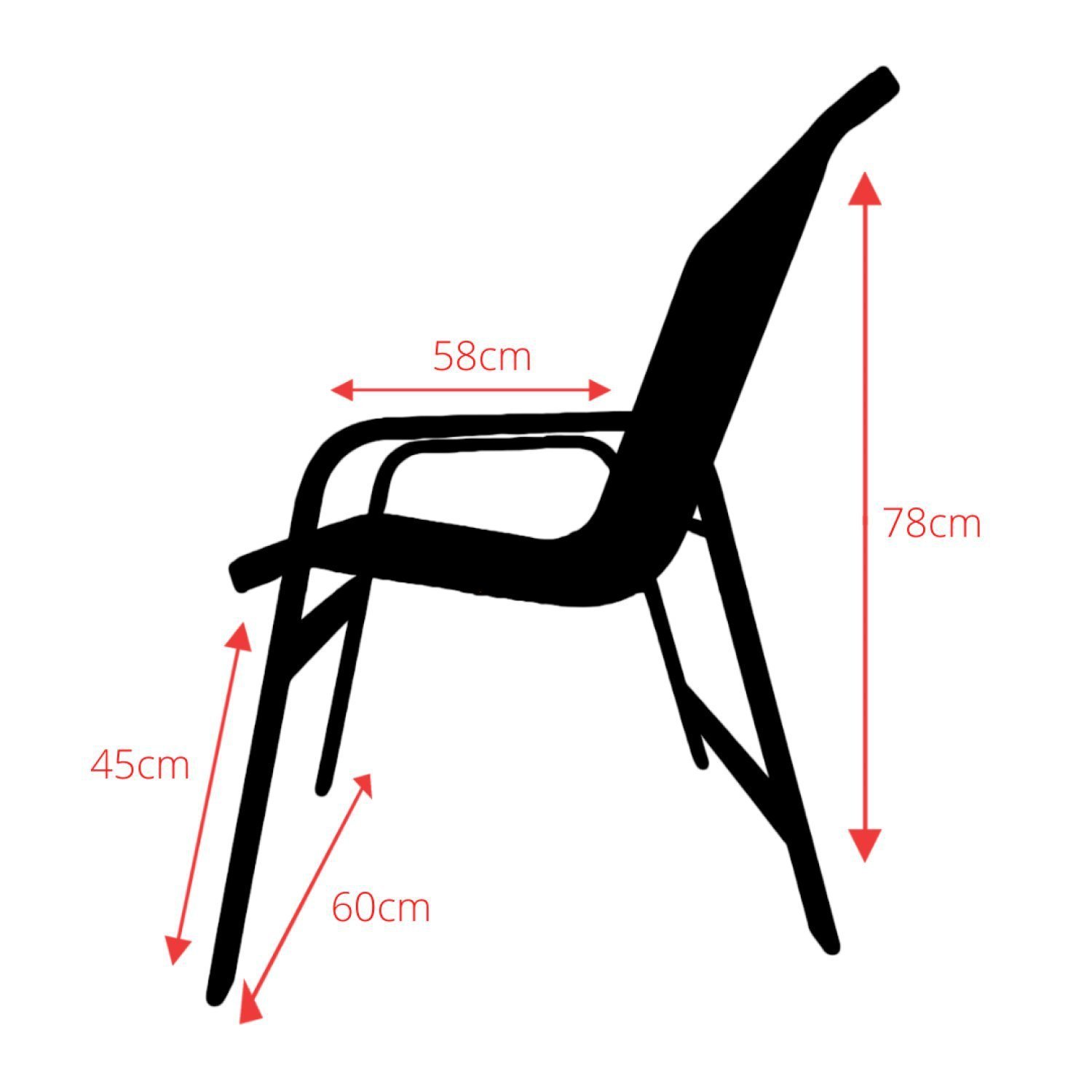 Cadeira em Alumínio e Tela Sling Lótus Voratto Móveis - 4
