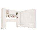 Ver imagem 1 de Guarda-roupa Casal Modulado Andorra 10 Portas 4 Gavetas com Pés Branco - Pnr Móveis