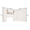 Ver imagem 2 de Guarda-roupa Casal Modulado Andorra 10 Portas 4 Gavetas com Pés Branco - Pnr Móveis