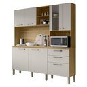 Ver imagem 1 de Armário de Cozinha Mega com Tampo 7 Portas e 2 Gavetas Freijo/soft