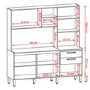 Ver imagem 3 de Armário de Cozinha Mega com Tampo 7 Portas e 2 Gavetas Freijo/soft