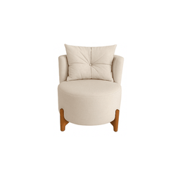 Kit 2 Poltronas Orgânica Curva Luna Boucle Bege - Montanaris Decor - 2