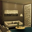 Ver imagem 1 de Painel Vazado Divisória Mdf Amazônia Branco - 1,20x2,40m