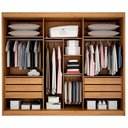 Ver imagem 2 de Guarda Roupa Casal 3 Portas San Marino Gold 6 Gavetas Cinamomo com Espelho - Leifer