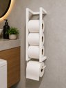 Ver imagem 2 de Porta Papel Higiênico Parede Papeleira Moderno Branco
