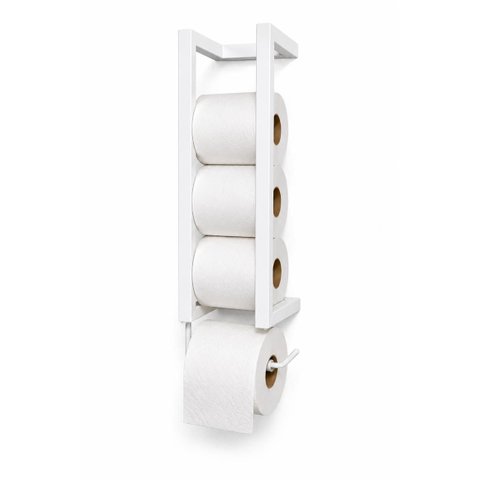Porta Papel Higiênico Parede Papeleira Moderno Branco