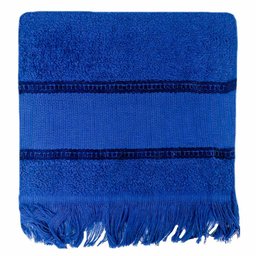 Kit 12 Toalhas Social Bordar Ponto Cruz Escola de Mão Perfeito Estilo Azul Marinho - 2
