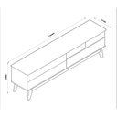 Ver imagem 3 de Rack para TVs até 70 Polegadas 219cm 2 Gavetas 3 Nichos Tebarrot