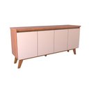 Ver imagem 3 de Balcão Buffet Safira Avanti 4 Portas Mel/Off White - Panorama Móveis