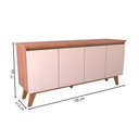 Ver imagem 4 de Balcão Buffet Safira Avanti 4 Portas Mel/Off White - Panorama Móveis