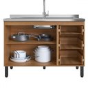 Ver imagem 3 de Cozinha Compacta Mogno 9 Portas 3 Gavetas Montana/grafite - Quiditá Móveis