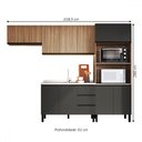 Ver imagem 4 de Cozinha Compacta Mogno 9 Portas 3 Gavetas Montana/grafite - Quiditá Móveis