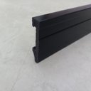 Ver imagem 3 de Rodape Poliestireno 7cm Preto Frisado 6748 2,40 Metros