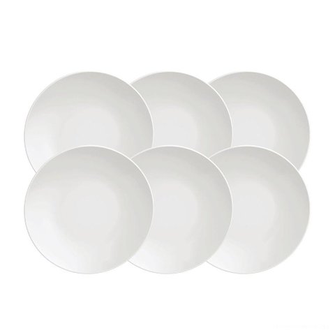 Kit Prato Sobremesa Tramontina Leonora em Porcelana 19 Cm 06 Peças Tramontina