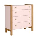 Ver imagem 2 de Quarto de Bebê com Cômoda 5135 e Guarda Roupa 5055 Flora Rosa Qmovi