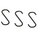 Ver imagem 1 de Ganchos de Aço Preto para Organização da Casa Cozinha - Kit com 3 unidades