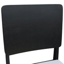 Ver imagem 4 de Kit 2 Cadeiras Quéops Madeira Maciça Encosto Anatômico Assento Estofado - Preto Corano Bege