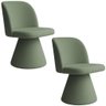 Kit 02 Cadeiras de Jantar Giratória Liz Bouclé Verde Claro - Nexta Casa - 1