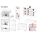 Ver imagem 4 de Quarto de Bebê Completo C/ Berço Americano 3 em 1 Colchão Fofura Multimóveis Mp4673 Branco/off