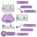Ver imagem 6 de Quarto de Bebê Completo C/ Berço Americano 3 em 1 Colchão Fofura Multimóveis Mp4673 Branco/off