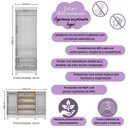 Ver imagem 3 de Quarto de Bebê Completo C/ Berço Americano 3 em 1 Colchão Fofura Multimóveis Mp4673 Branco/off