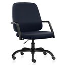 Ver imagem 2 de Kit 02 Cadeiras Executiva Diretor Base Giratória Hub F02 Sintético Azul - Lyam Decor