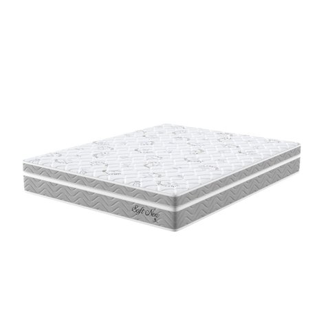 Colchão Super King 193x203x24cm Molas Ensacadas Soft New Montreal Cinza