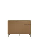 Ver imagem 4 de Balcão 3 Portas 1 Gaveta 120cm Soul Marrom/Freijó/Caramelo