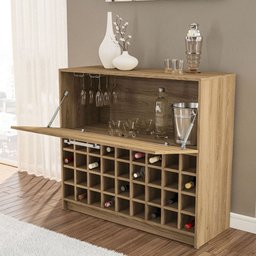 Aparador Bar com Adega e 1 Porta Basculante Floresta - 1 Aparador Bar com Adega e 1 Porta Basculante Floresta - 1