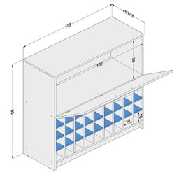 Aparador Bar com Adega e 1 Porta Basculante Floresta - 3 Aparador Bar com Adega e 1 Porta Basculante Floresta - 3