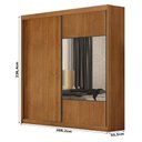 Ver imagem 2 de Guarda Roupa Casal Sienna 2 Portas 4 Gavetas com Espelho Cinamomo - Novo Horizonte