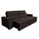 Ver imagem 2 de Sofá Retrátil e Reclinável 2,10m Suede Vancouver Marrom Café