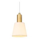 Ver imagem 2 de Pendente Pipe Dourado e Branco Bella para 1 Lâmpada E-14 para Salas e Quartos - Me001w