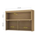 Ver imagem 3 de Armário Aéreo Cozinha Modulado Marquesa C/ 1 Porta Basculante Ripada e Nicho 120cm Nature - Nesher