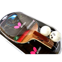 Ver imagem 3 de Raquete Butterfly Caneta Japonesa + 2 Bolas Nitchugo-i:vermelho