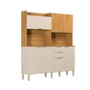 Ver imagem 2 de Cozinha Compacta Pitaya 7 Portas 2 Gavetas - Cinamon Touch/Off White