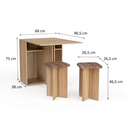 Ver imagem 3 de Conjunto Mesa Dobrável com 2 Banquetas BA500 Mel