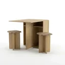 Ver imagem 2 de Conjunto Mesa Dobrável com 2 Banquetas BA500 Mel