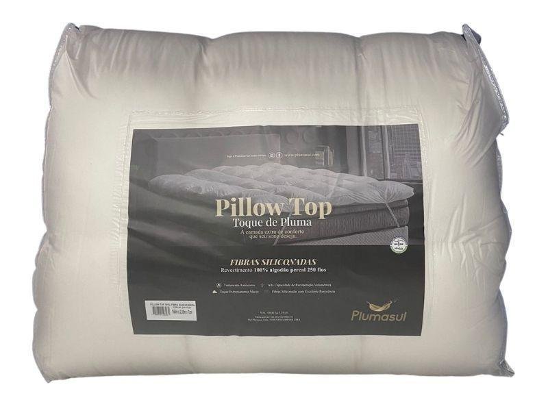 Pillow Top De Fibras Siliconizadas Plumasul 090X190X007