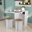 Ver imagem 1 de Conjunto Mesa Dobrável com 2 Banquetas BA500 Branco